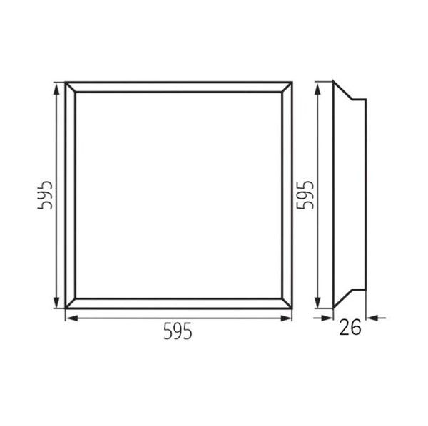 Pannello LED 60x60 bianco 36W luce naturale 4000K 220-240Vac 120° 4320 lm