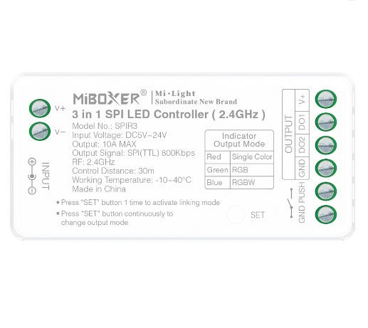 Ricevitore controller SPI digitale per strip LED digitali