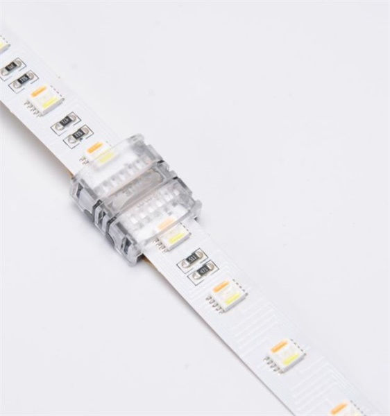 Connettore di giunzione trasparente 6 pin per unire 2 strip LED RGB+CCT da 12mm