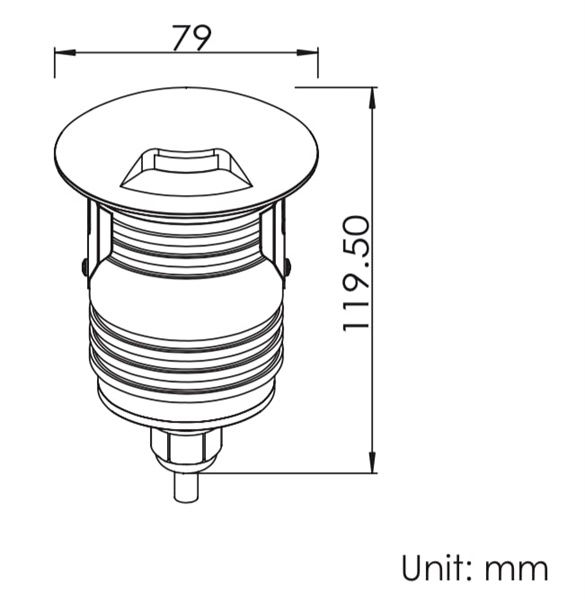 Segnapasso calpestabile 4 fasci 9W luce calda 3000K 12/24V IP67 1050 lm CRI>80