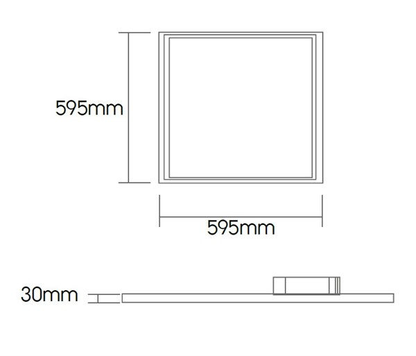 Pannello LED 60x60 bianco 40W luce naturale 4000K 220-240Vac 120° 4000 lm