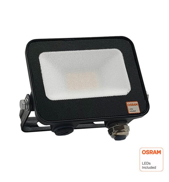 Proiettore LED Osram slim nero 10W IP65 luce fredda 5700K 220-240Vac 120° 1100