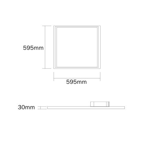 Pannello LED 60x60 bianco 40W luce calda 3000K 220-240Vac 120° 4000 lm CRI>80