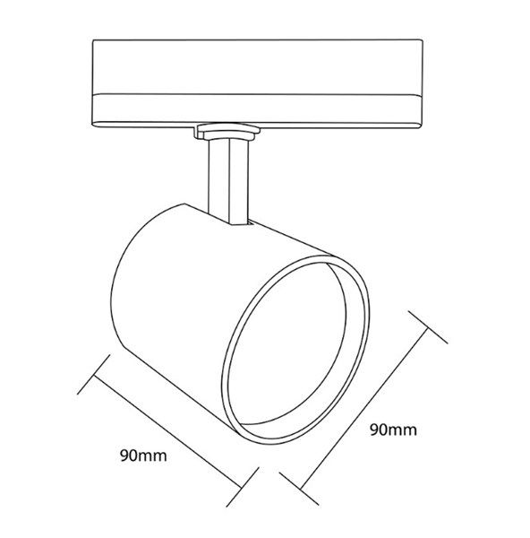 Faretto binario trifase bianco LED 25W luce naturale 4000K 220-240Vac 42° 3000