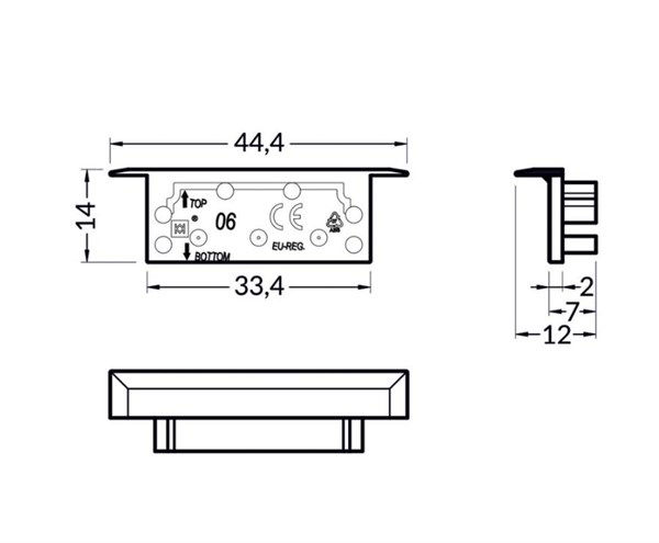 Miniatura: Kit 2 tappi di chiusura neri per profilo SI5251XIAA