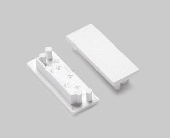 Kit 2 tappi in plastica bianco per profili SI5197XIAA