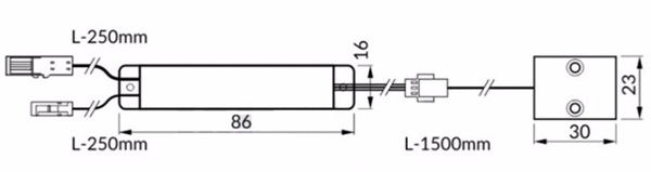 Sensore on/off per armadi con rilevamento apertura porta dc12/24V max 30W