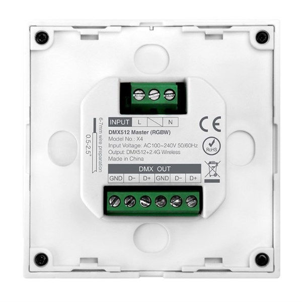 Dimmer touch da parete RGB+W 4 zone