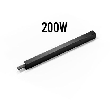 Driver integrato 200W nero per binario a superficie a 48V