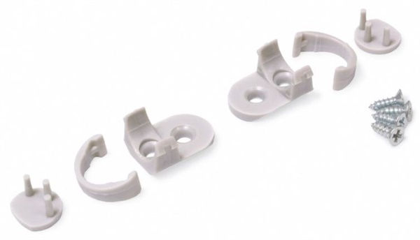 Kit 2 ganci + tappi ( chiuso e aperto) in plastica per profili SI5845XIAA e