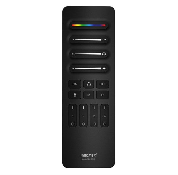Telecomando magnetico nero in RF monocolore/rgb/rgb+w 4 zone