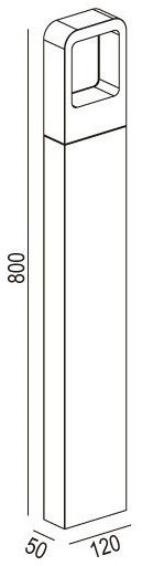 Paletto LED da giardino 6W IP54 luce calda 3000K 80° 220-240Vac 320 lm IK08