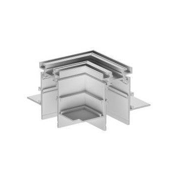 Connettore angolare orizzontale 90° nero per binario da incasso cartongesso 48V
