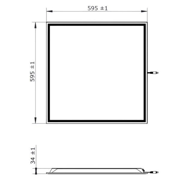 Pannello LED 60x60 bianco 36W CCT selezionabile 3000K-4000K-5700K 220-240Vac