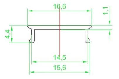 Miniatura: Profilo in alluminio da incasso con cover opaca 75%