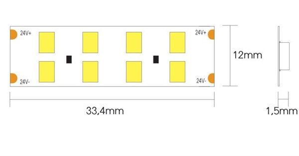 Miniatura: Strip LED flex 240led/m 2835 doppia fila ultrabright IP20 luce fredda 6000K