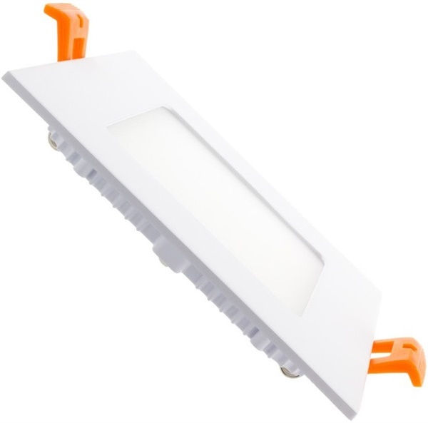 Plafoniera superslim quadrata LED Osram 6W bianca SMD2835 luce calda 3000K