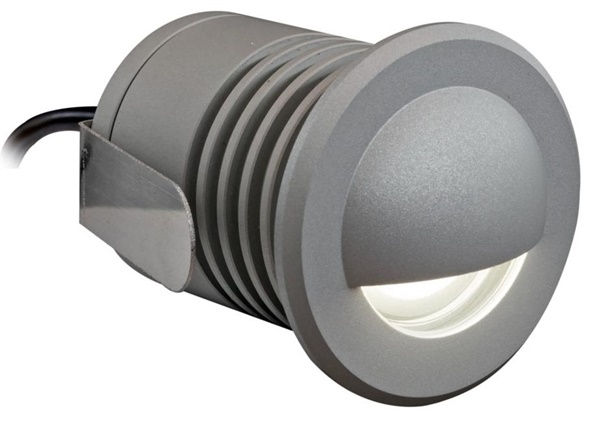 Segnapasso calpestabile 1 fascio LED Osram 0,5W luce naturale 4000K 12/24V IP65