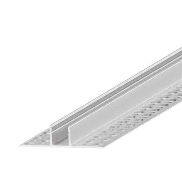 Profilo in alluminio da incasso cartongesso 180° con cover opaca 75%