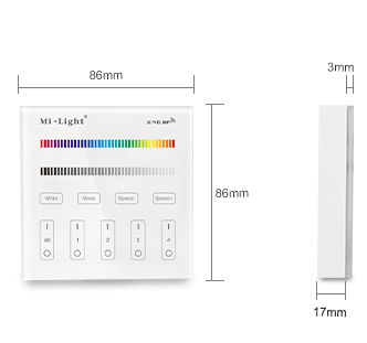 Dimmer touch da parete RGB+W 4 zone