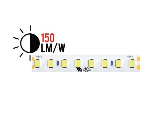 Strip LED flex 160led/m 2835 IP20 luce calda 3500K 12W/m 24V 1800 lm/m (150
