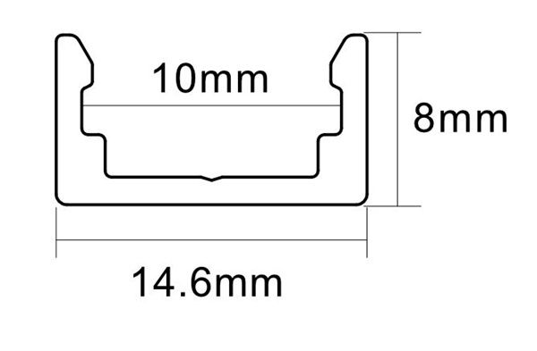 Miniatura: Clip di fissaggio in alluminio per flex neon 1212 dome
