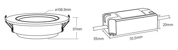 Miniatura: Downlight orientabile 12W IP20 luce naturale 4000K