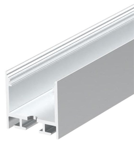 Profilo in alluminio da appoggio alto con cover opaca 25x25x2000mm