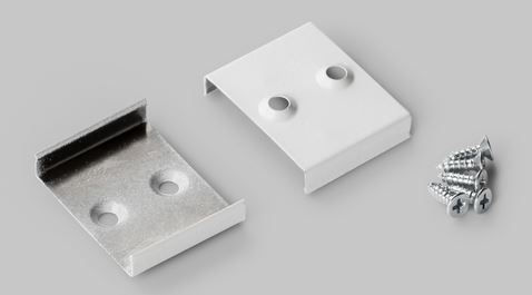 Kit 2 ganci inox modello "w" bianco per profilo SI7019XIAA