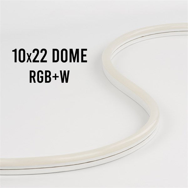 LED flex neon 1022 dome IP67 side view RGB+W 20W/m 24V 400 lm/m 10x22mm 5 m