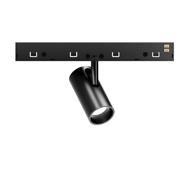 Faretto spot plan binario nero 48V LED COB 4W luce calda 3000K 38° 512 lm IP20
