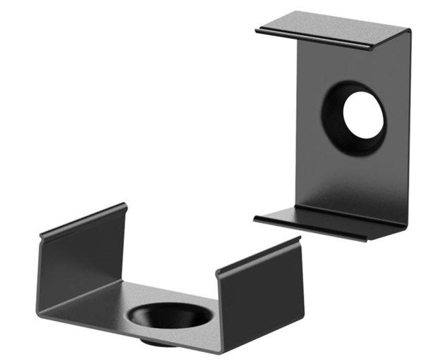Kit 2 ganci inox nero per profili SI6468XIAA/SI7664XIAA/ SI6472XIAA