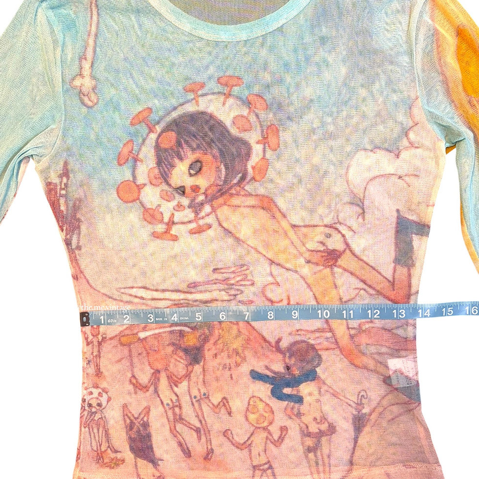 Thumbnail: Issey Miyake x Aya Takano A/W 2004 'Moon' Long Sleeve Mesh  Top