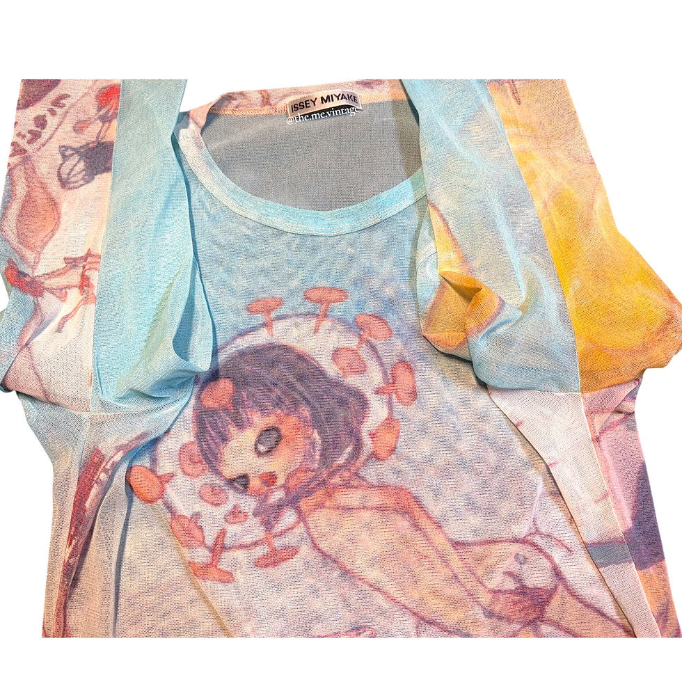 Thumbnail: Issey Miyake x Aya Takano A/W 2004 'Moon' Long Sleeve Mesh  Top
