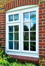 Georgian Bar White UPVC Double Glazed Window