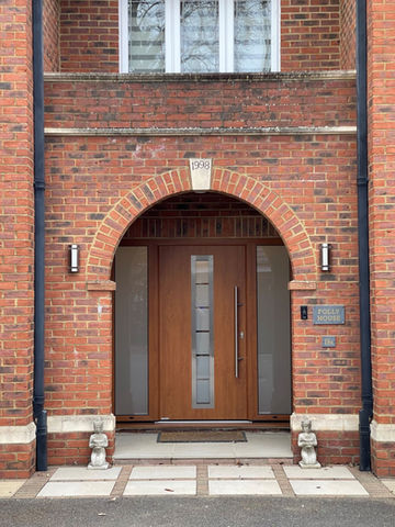 New brown front door