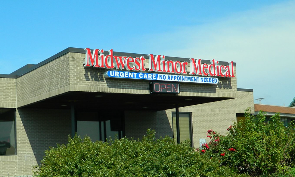 front entrance to a West Omaha urgent care facility