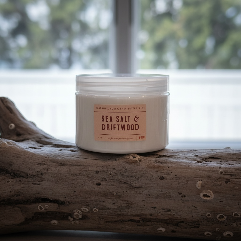 Sea Salt + Driftwood Goat Milk, Honey and Shea Butter Lotion