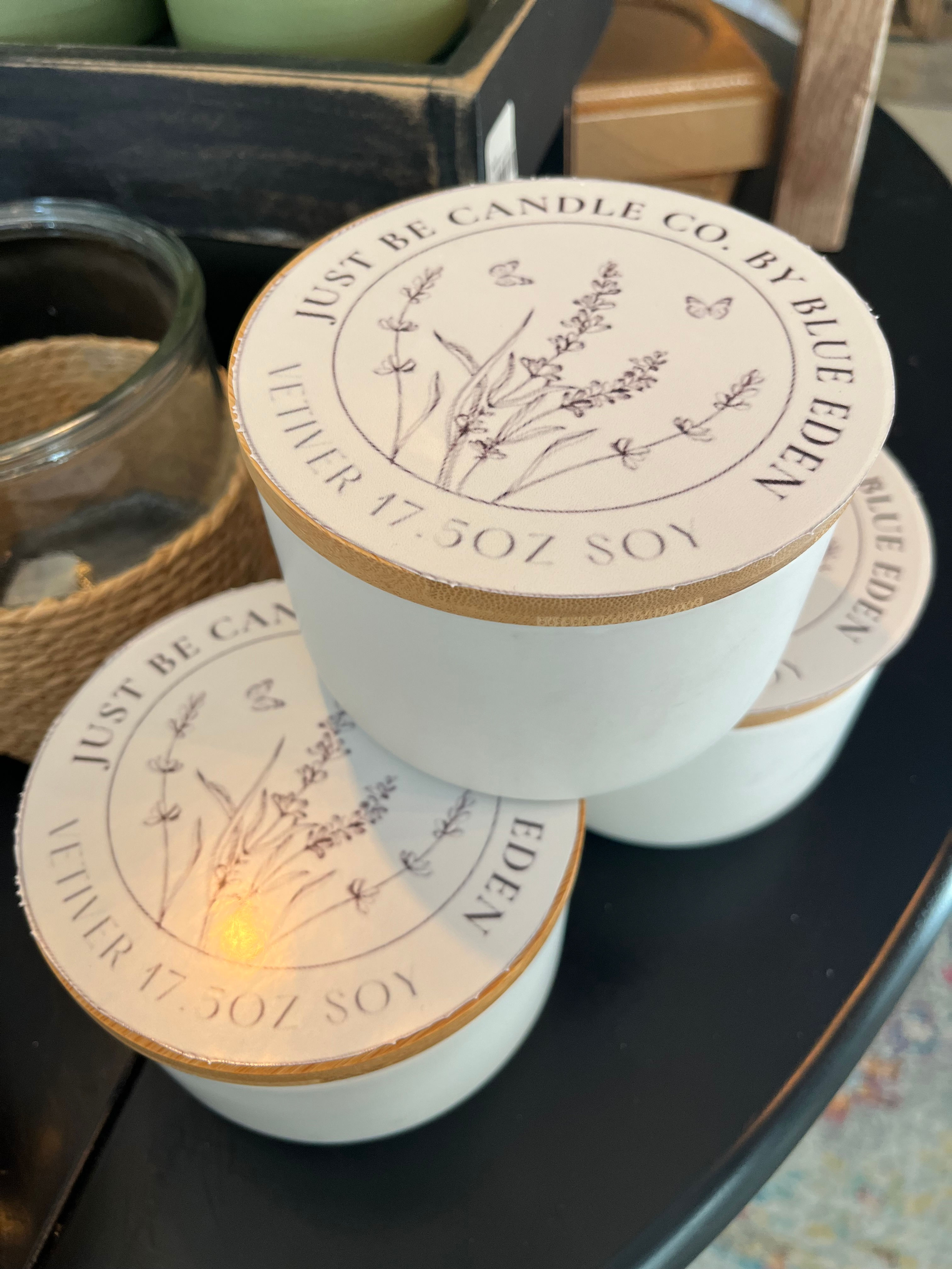 Just BE 3 Wick Nordic Vessel in Vetiver