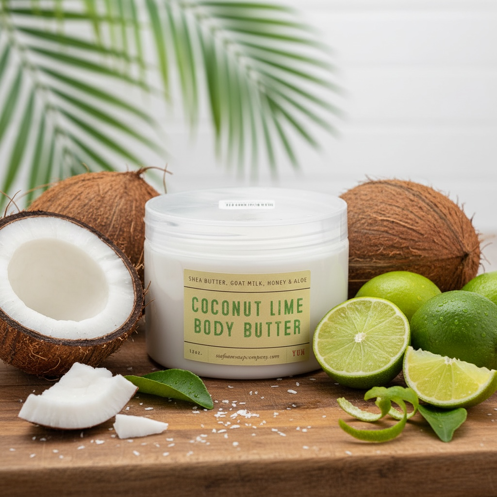 Coconut Lime Goat Milk, Honey and Shea Butter Lotion