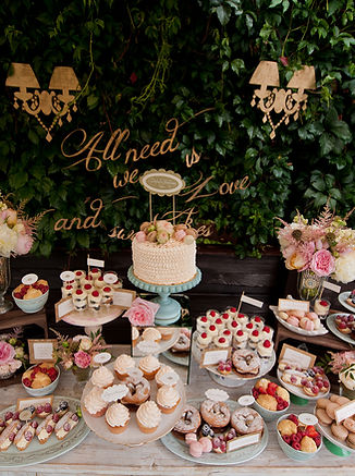 Elegant dessert table