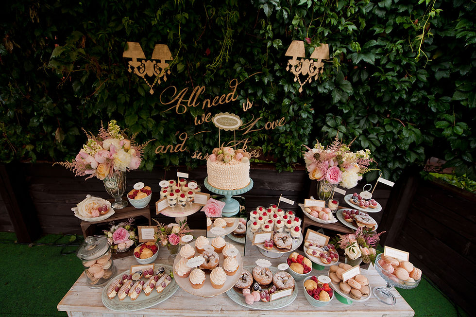 Elegant dessert table