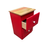 Miniatura: Velador Doble Cajón Rojo Felpa 65x40x48 Rimar.