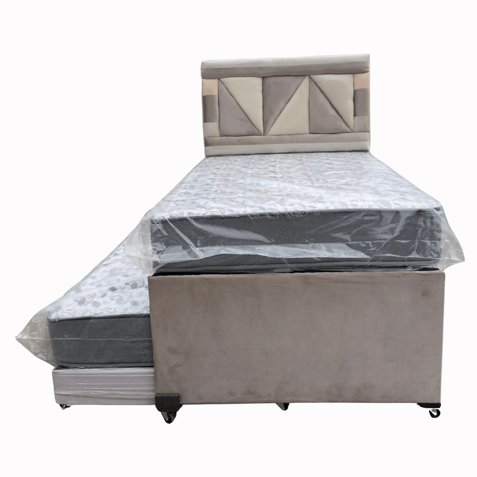 Miniatura: Cama Nido 1 1/2 plaza 1 plaza Colchón Resorte Bonnell beige Multicolor felpa