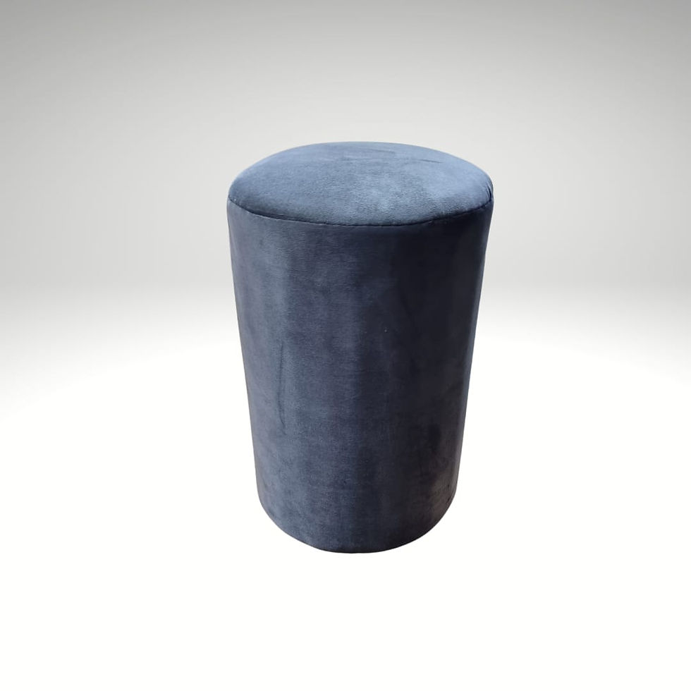 Banqueta Puff Gris Felpa