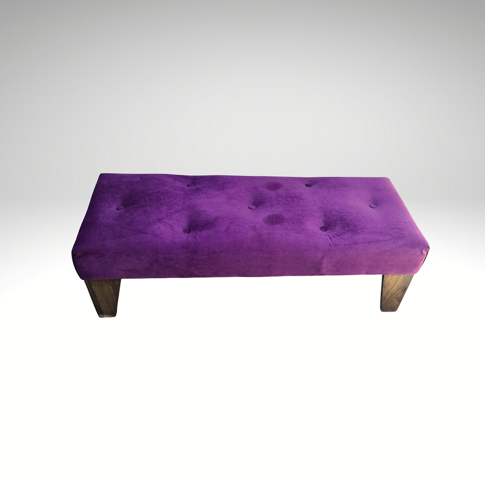 Miniatura: Banqueta Larga Morado Felpa 100x40x40 Rimar.