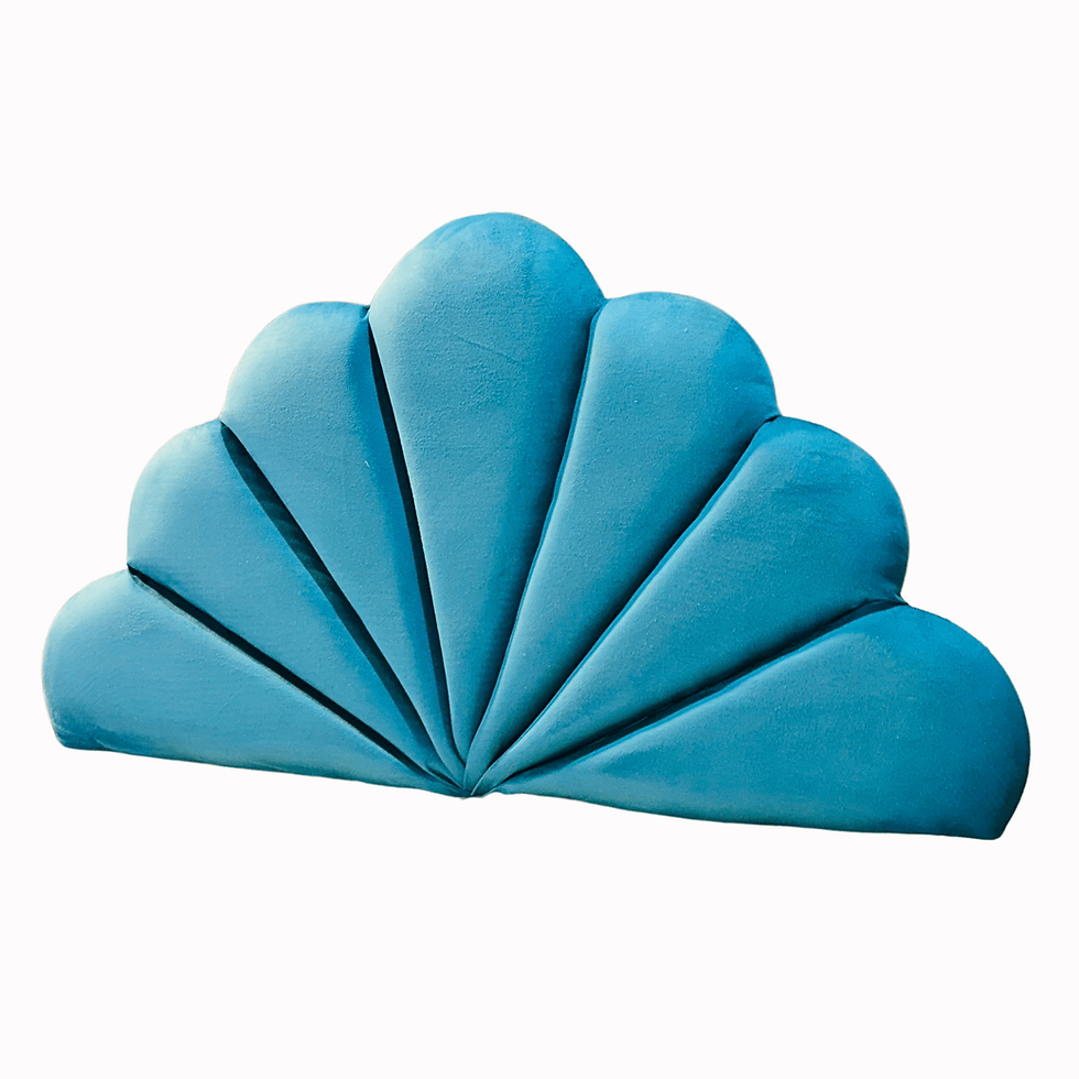 Miniatura: Respaldo 1.5 Plaza Coral Turquesa Felpa Rimar