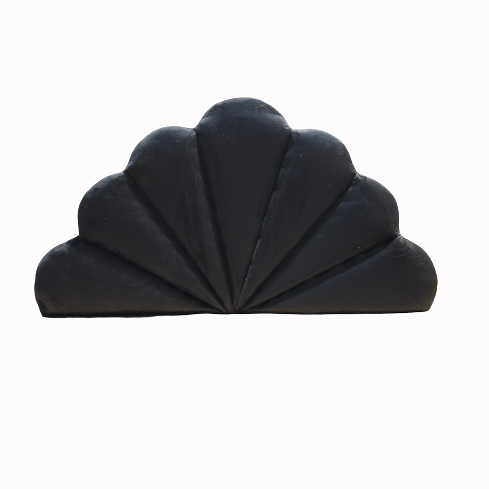 Miniatura: Respaldo 1.5 Plaza Coral negro Felpa Rimar