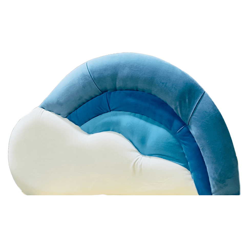 Miniatura: Respaldo 1.5 plaza acolchado diseño Nube