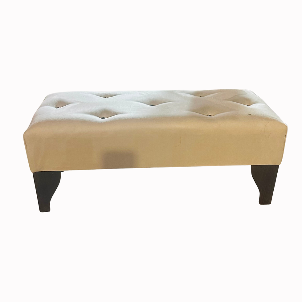 Miniatura: Banqueta Larga Crudo Felpa Diamante 100x40x40 Rimar.